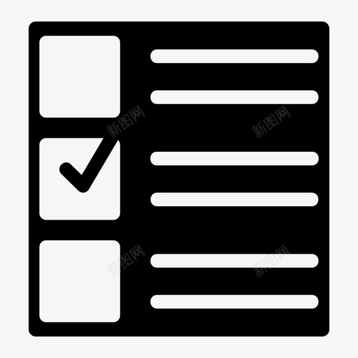 列表复选标记检查表图标svg_新图网 https://ixintu.com 列表 列表项 复选标记 检查表 菜单列表 选择
