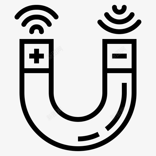 磁铁磁性物理图标svg_新图网 https://ixintu.com 物理 磁性 磁铁 科学