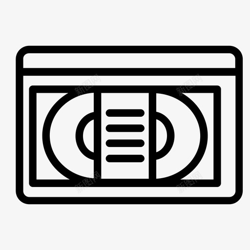 录制图标模拟vhs磁带svg_新图网 https://ixintu.com vhs磁带 多媒体摄像机 录制图标 模拟 视频 视频图标