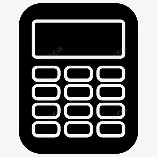 计算器会计计算图标svg_新图网 https://ixintu.com 会计 在线学习字形图标 数学 统计 计算 计算器