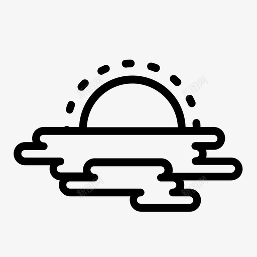 部分晴天部分晴朗多云图标svg_新图网 https://ixintu.com 多云 太空 月亮 自然探险 部分多云 部分晴天 部分晴朗