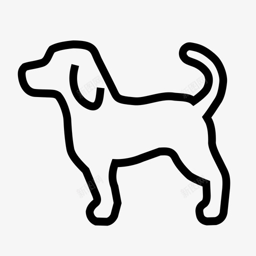 狗动物猎犬图标svg_新图网 https://ixintu.com 动物 宠物 小狗 狗 猎犬