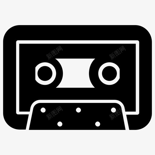 盒式磁带音频磁带媒体图标svg_新图网 https://ixintu.com 媒体 数字营销符号图标 盒式磁带 音频磁带