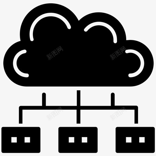 云网络云计算网络云托管服务器图标svg_新图网 https://ixintu.com 云web托管 云托管服务器 云服务器 云网络 云计算网络 数据科学字形图标