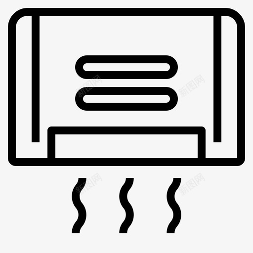 干手机浴室设备图标svg_新图网 https://ixintu.com 医疗保健 工具 干手机 浴室 浴室设备 设备