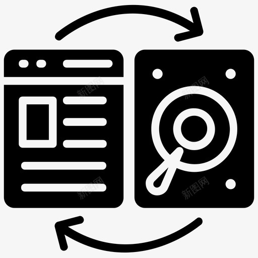 数据转换网络安全远程访问图标svg_新图网 https://ixintu.com vpn 数据转换 网络安全 虚拟专用网络 计算机和网络字形图标 远程访问