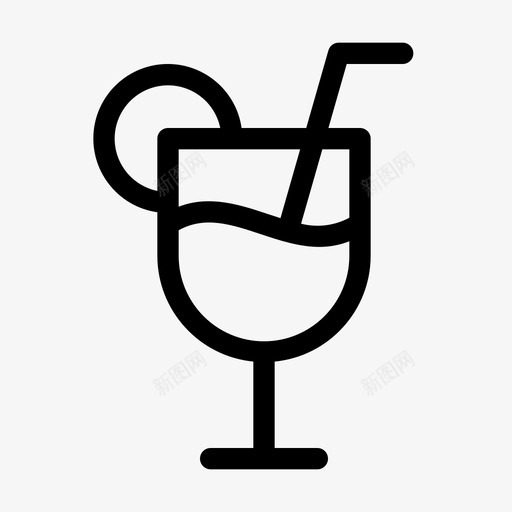 柠檬水饮料杯子图标svg_新图网 https://ixintu.com 25062018 杯子 果汁 柠檬水 水果 饮料