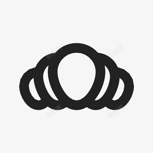 羊角面包烘焙面包图标svg_新图网 https://ixintu.com 烘焙 糕点 羊角面包 面包