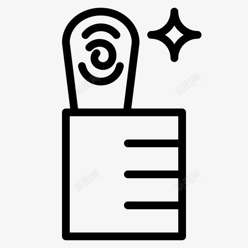 指纹证据身份图标svg_新图网 https://ixintu.com 侦探 指纹 证据 身份