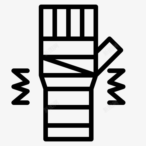 绷带护理石膏图标svg_新图网 https://ixintu.com 健康 医院 愈合 护理 石膏 绷带