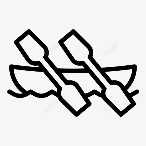 独木舟活动假日图标svg_新图网 https://ixintu.com 假日 暑假 活动 独木舟 运动