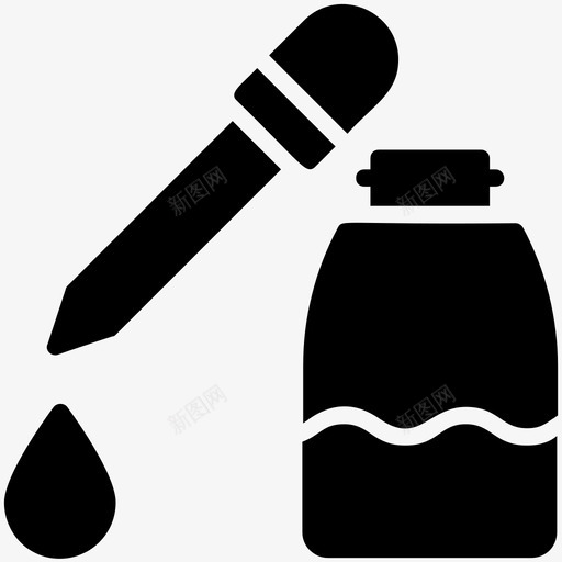 血清抗衰老精油图标svg_新图网 https://ixintu.com 抗衰老 精油 美容沙龙雕文图标 血清 调色剂