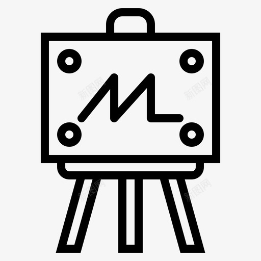画架艺术绘画图标svg_新图网 https://ixintu.com 画架 绘画 美术 艺术