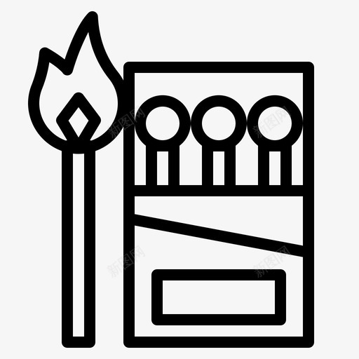 火柴能量火图标svg_新图网 https://ixintu.com 火 火柴 火柴盒 火焰 能量 野餐