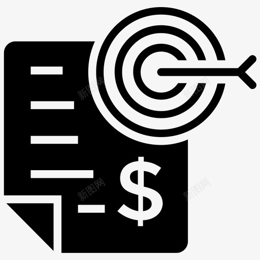 基金搜寻预算商业计划图标svg_新图网 https://ixintu.com 会计字形图标 商业计划 基金搜寻 投资 财务计划 预算
