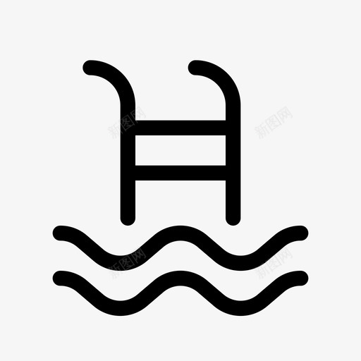 游泳池波浪基本图标集svg_新图网 https://ixintu.com 基本图标集 波浪 游泳池