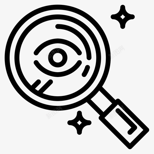 放大侦探玻璃图标svg_新图网 https://ixintu.com 侦探 搜索 放大 玻璃