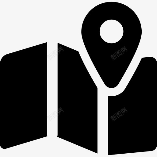 地图地图和旗帜冒险假期图标svg_新图网 https://ixintu.com 冒险假期 地图 地图和旗帜