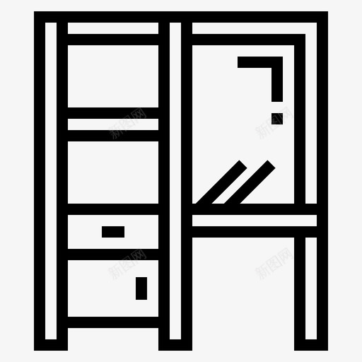梳妆台家具镜子图标svg_新图网 https://ixintu.com 家具 家具轮廓 梳妆台 镜子