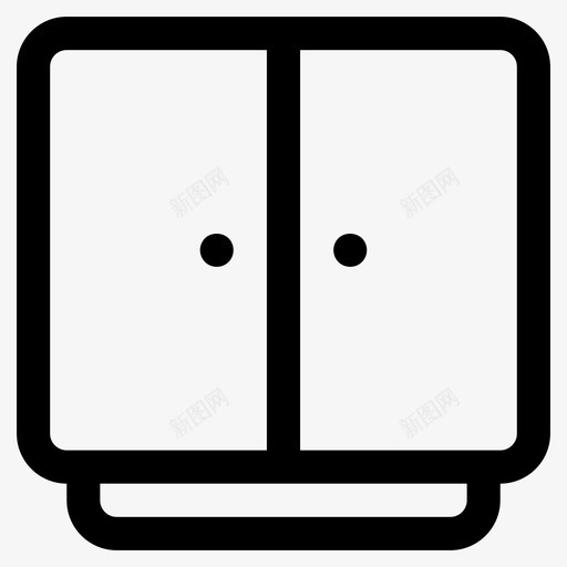 衣柜衣橱橱柜图标svg_新图网 https://ixintu.com 家居内饰 橱柜 用户界面线图标 衣柜 衣橱