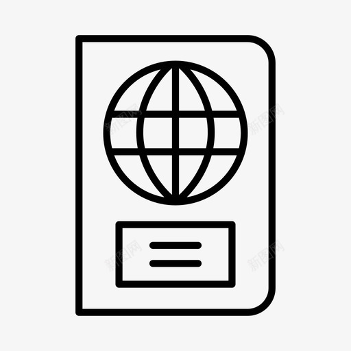 护照旅游度假图标svg_新图网 https://ixintu.com 度假 护照 旅游