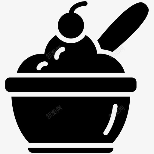 冰淇淋碗甜点碗凝胶图标svg_新图网 https://ixintu.com 冰淇淋 冰淇淋碗 凝胶 圣代 甜点碗 餐厅字形图标