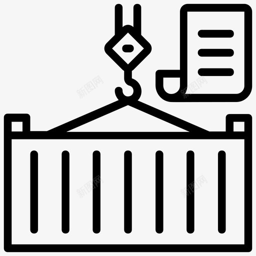 集装箱记录集装箱清单库存清单图标svg_新图网 https://ixintu.com 库存清单 物流配送线图标 装货清单 装运清单 集装箱清单 集装箱记录