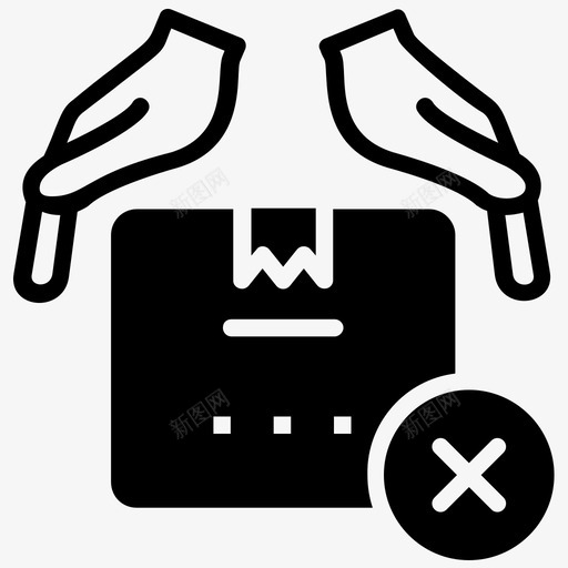 易碎包装护理包装请勿掉落图标svg_新图网 https://ixintu.com 护理包装 易碎包装 易碎包装箱 物流配送标志符号 请勿掉落