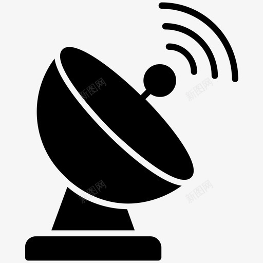 抛物面天线通信技术抛物面碟形天线图标svg_新图网 https://ixintu.com 卫星天线 射电望远镜 抛物面天线 抛物面碟形天线 网络和通信字形图标 通信技术