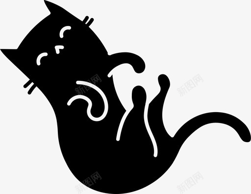 困倦的猫猫喵喵图标svg_新图网 https://ixintu.com 喵喵 困倦的猫 宠物 猫 猫的力量
