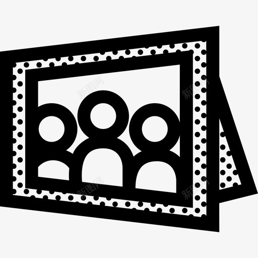 家庭肖像孩子相框图标svg_新图网 https://ixintu.com 孩子 家庭肖像 照片 相框 粗轮廓点