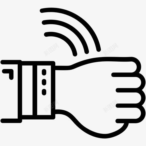 可穿戴跟踪器健身跟踪器智能手表图标svg_新图网 https://ixintu.com 人工智能线路图标 健身跟踪器 可穿戴技术 可穿戴设备 可穿戴跟踪器 智能手表