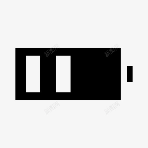中电池半电池电池图标svg_新图网 https://ixintu.com 中电池 半电池 用户界面字形 电池 网络