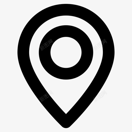 地图图钉位置位置指针图标svg_新图网 https://ixintu.com 位置 位置指针 地图区域 地图图钉 地图指针 用户界面粗体图标