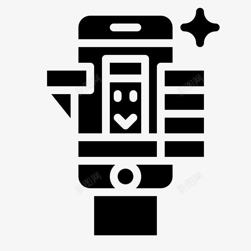 自拍相机手机图标svg_新图网 https://ixintu.com iphone 手机 智能手机 相机 自拍