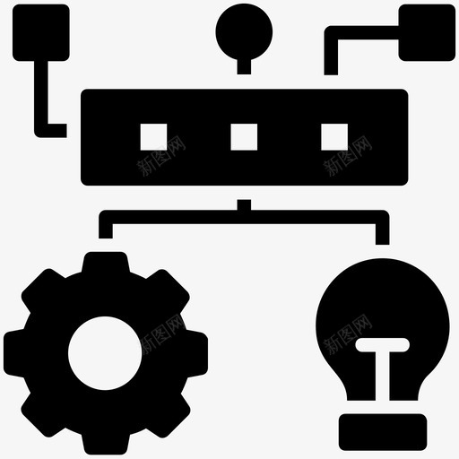 项目计划新项目项目管理图标svg_新图网 https://ixintu.com 业务管理字形图标 新项目 项目管理 项目计划