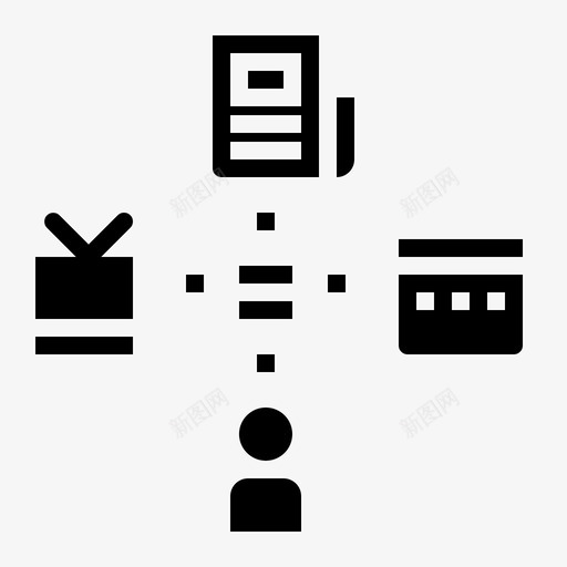 渠道互联网邮件图标svg_新图网 https://ixintu.com 互联网 产品 成功业务 报纸 渠道 邮件
