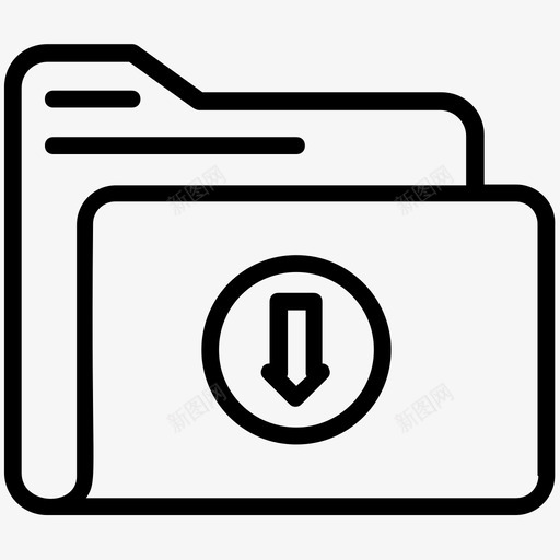文件夹数据数据传输图标svg_新图网 https://ixintu.com 下载文件夹 数据下载 数据传输 文件下载 文件夹恢复 编程线图标