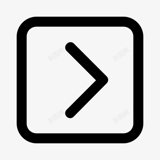 箭头-右-空心-方形svg_新图网 https://ixintu.com 箭头-右-空心-方形
