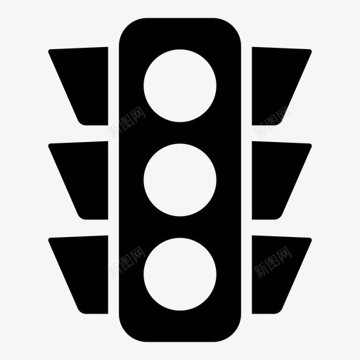红绿灯交通标志交通信号图标svg_新图网 https://ixintu.com 交通信号 交通标志 红绿灯