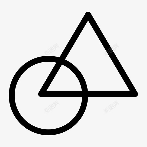 组合圆形形状图标svg_新图网 https://ixintu.com 公用ui1中等 圆形 形状 方形 组合 解组