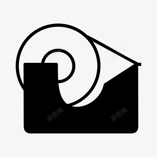 磁带办公用品设备图标svg_新图网 https://ixintu.com 办公室 办公用品 工作 文具 磁带 设备
