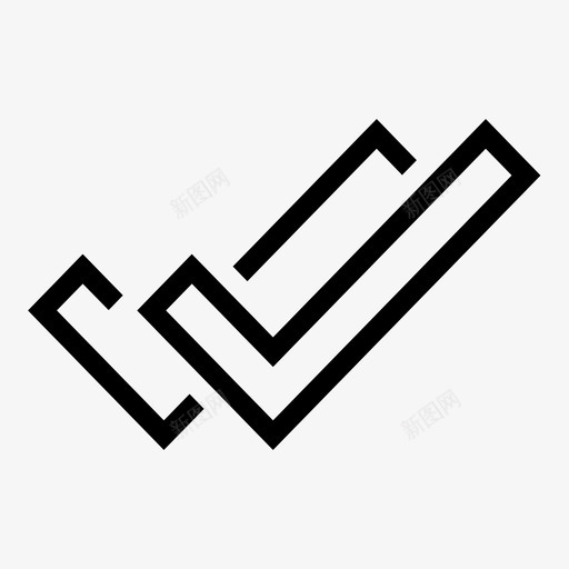 双勾号已传递读取图标svg_新图网 https://ixintu.com 双勾号 已传递 接收 查看 移动ui元素 读取