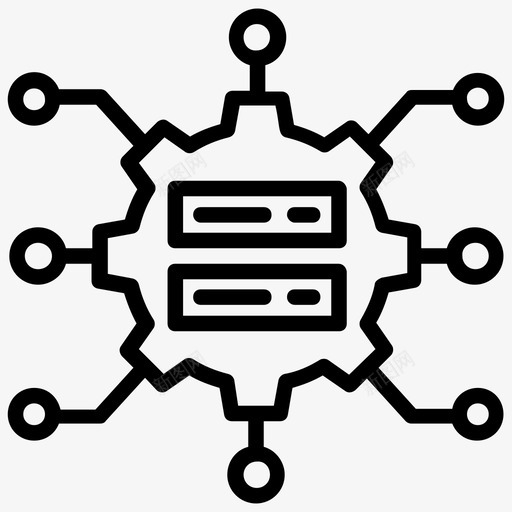 大数据数据管理进程间通信图标svg_新图网 https://ixintu.com 人工智能线图标 共享网络 大数据 数据管理 网络托管服务器 进程间通信