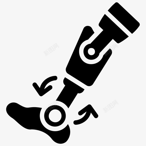 控制论肢体增强假肢腿部假肢图标svg_新图网 https://ixintu.com 人工智能字形图标 增强假肢 控制论肢体 移动控制器 腿部假肢 虚拟现实控制器