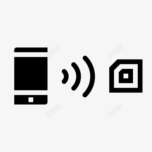 nfc卡网络图标svg_新图网 https://ixintu.com nfc 卡 无线 智能手机 网络 通信固态