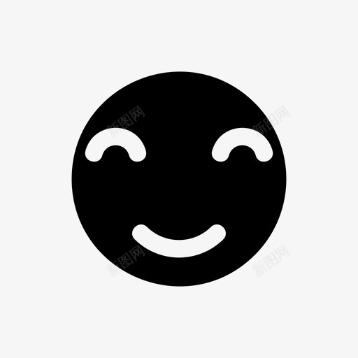 微笑表情感情图标svg_新图网 https://ixintu.com 微笑 感情 笑脸 表情