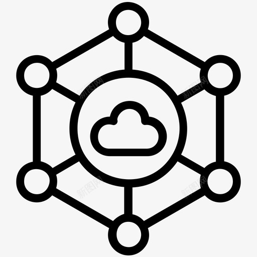 云网络大数据云计算图标svg_新图网 https://ixintu.com 云网络 云网络图 云计算 云计算网络 大数据 编程线图标