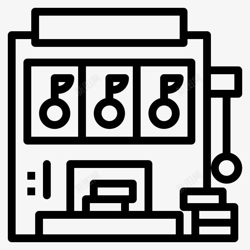 老虎机赌场赌博机图标svg_新图网 https://ixintu.com 扑克机 老虎机 赌博机 赌场
