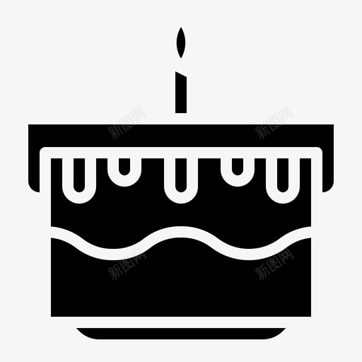 生日蛋糕面包店餐厅图标svg_新图网 https://ixintu.com 生日蛋糕 面包店 餐厅